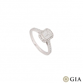 Platinum Emerald Cut Diamond Ring 1.00ct H/VS2 Platinum Emerald Cut Diamond Ring 1.00ct H/VS2